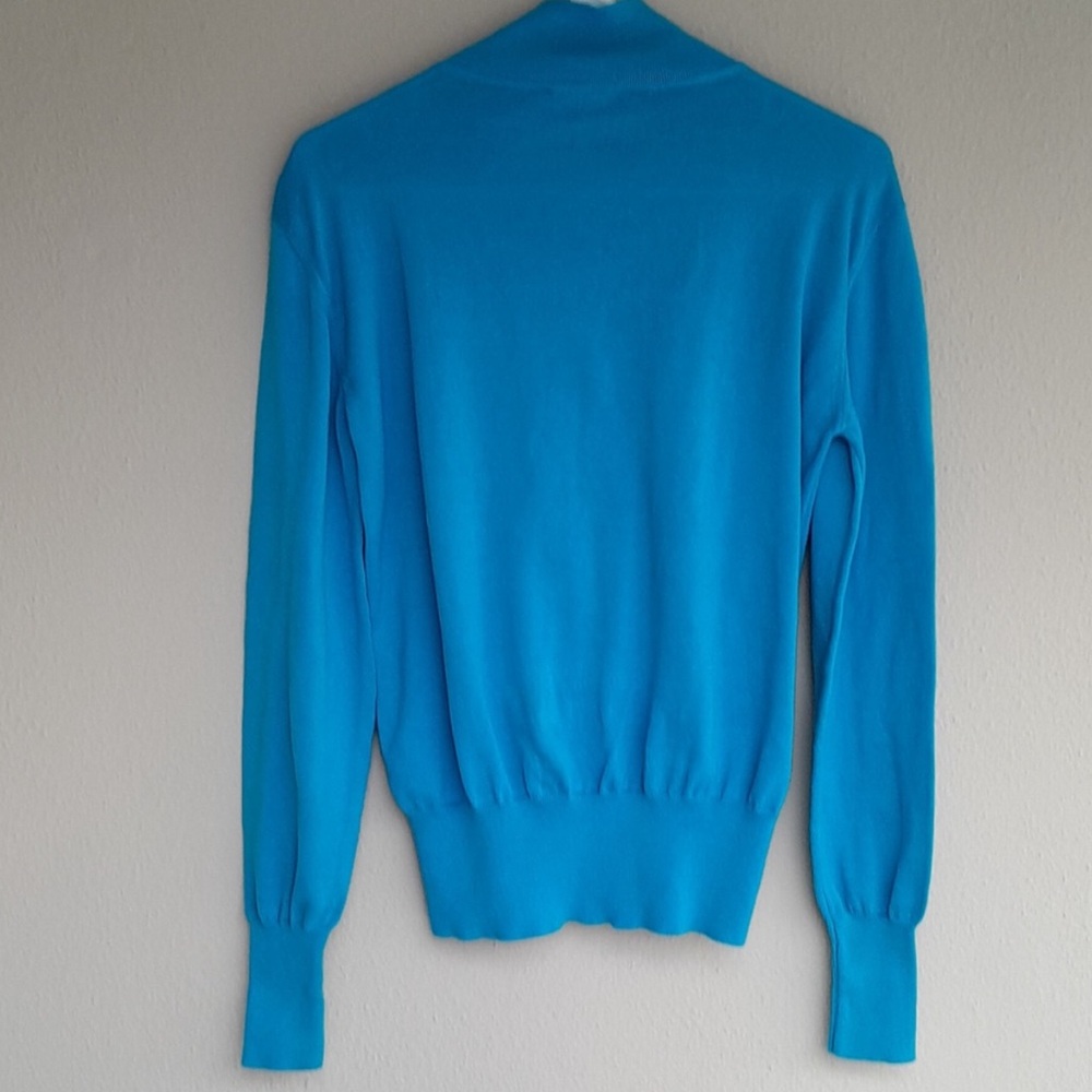 Paloma Wool Bright Turquoise Zip-Neck Pullover - Picture 10 of 10